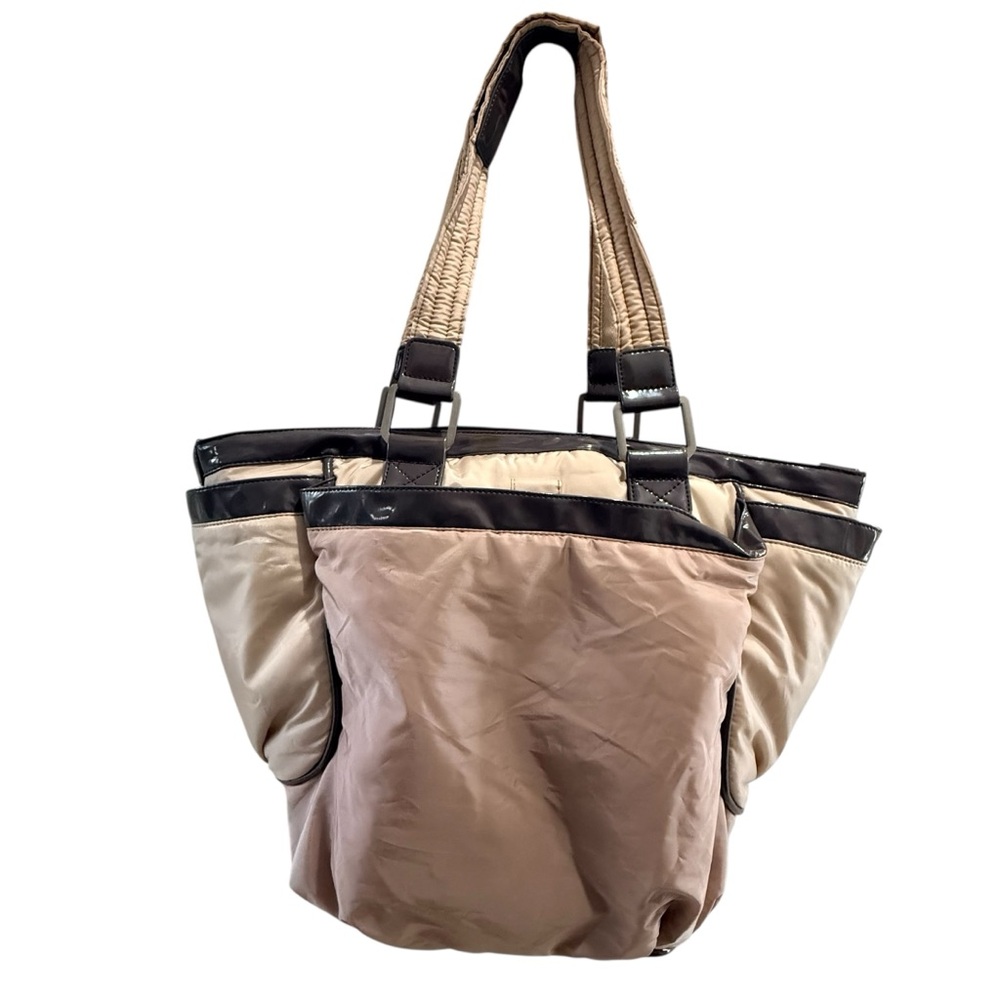 Stella McCartney LeSportsac Diaper Tote Bag Beige Nylon Baby Bag w/ Changing Pad - Picture 2 of 15